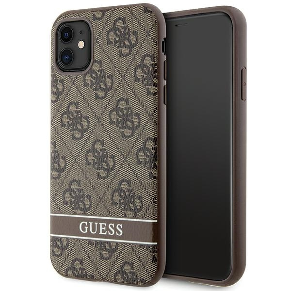 Guess GUHCN61P4SNW Apple iPhone 11/XR brown hardcase 4G Stripe