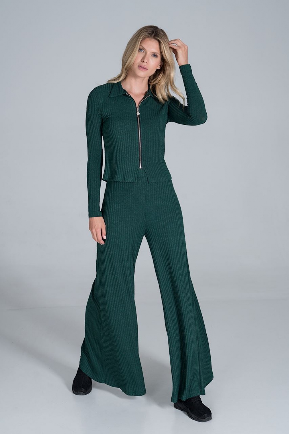 Spodnie Damskie Model M820 Green - Figl Zielony Damska
