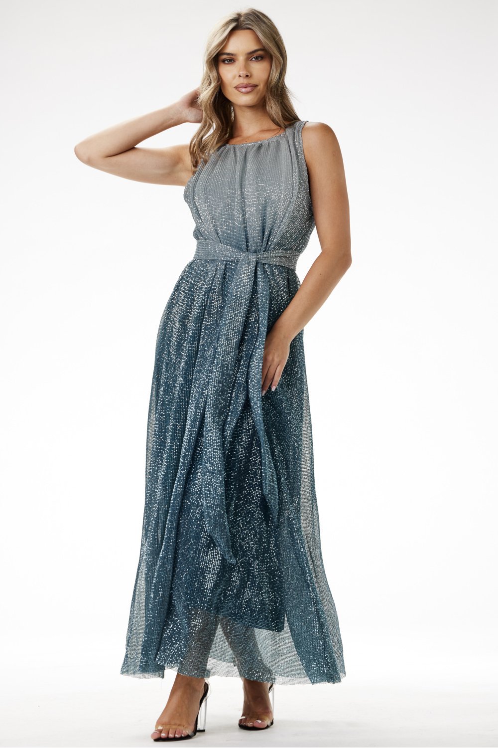  Evening dress model 204241 awama  green