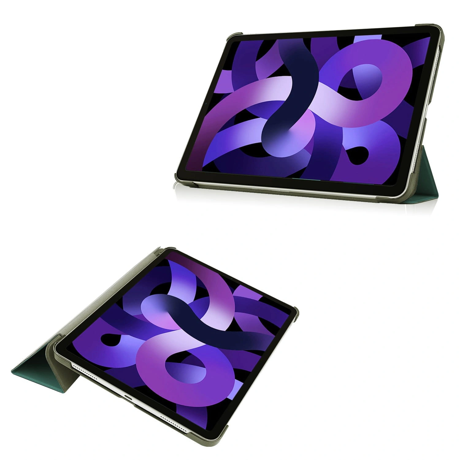 Bizon Case Tab Croc Apple iPad Air 6 10.9" 2024 / iPad Air 5 10.9 2022 / Air 4 10.9 2020 dark green