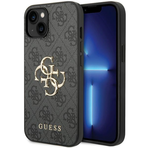 Guess GUHCP15S4GMGGR Apple iPhone 15 hardcase 4G Big Metal Logo grey