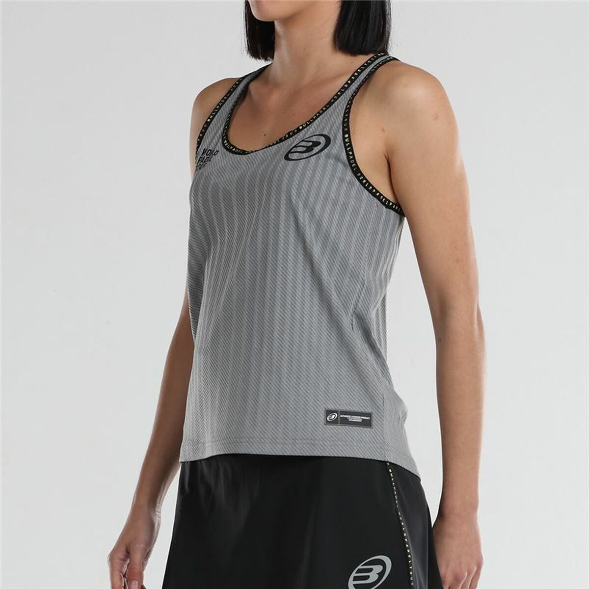 Tank Top Women Bullpadel Lugar Padel Grey Tank Top Women Bullpadel Lugar Padel Grey