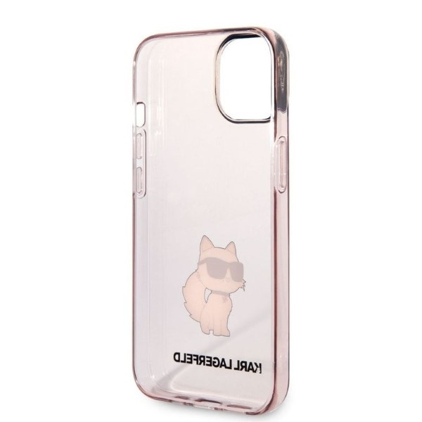 Karl Lagerfeld KLHCP14SHNCHTCP Apple iPhone 14 pink hardcase Ikonik Choupette