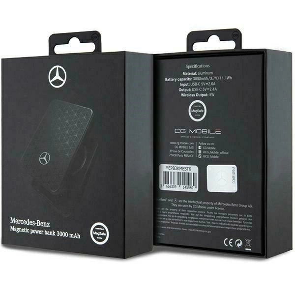 Mercedes MEPB3KMESTK 5W 3000mAh MagSafe powerbank black