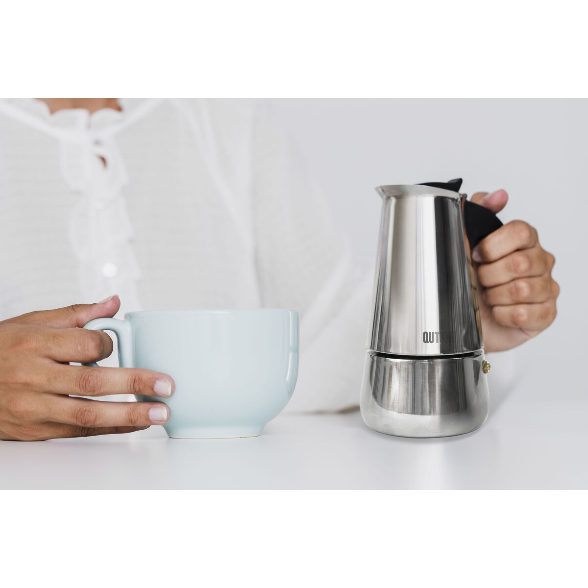 Italian Coffee Pot Quttin 4 Cups (6 Units)