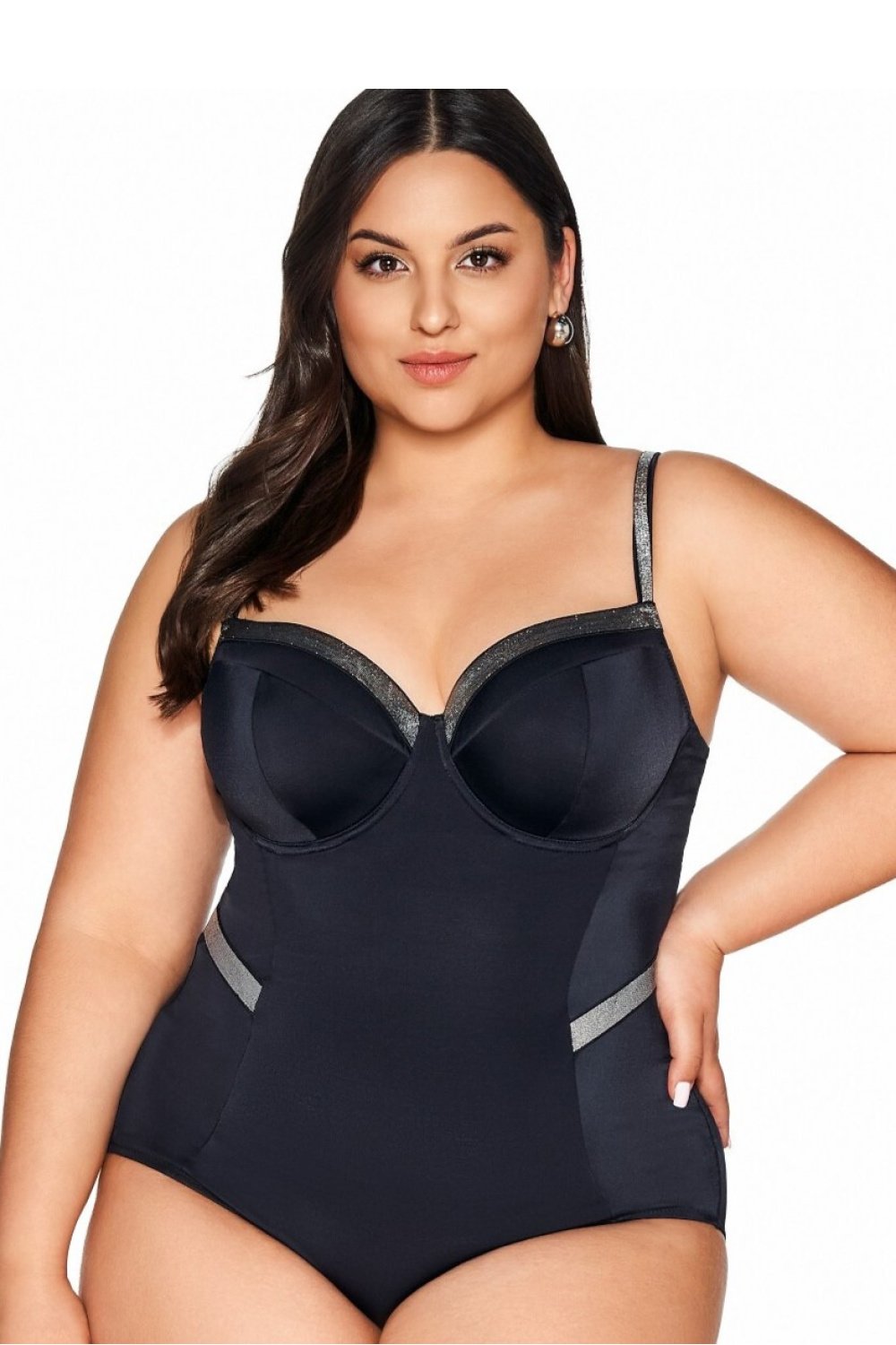  Swimsuit one piece model Ava  black