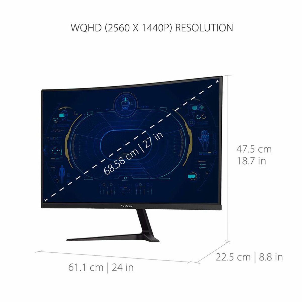Monitor ViewSonic VX2718-2KPC-MHD Curve 27" LED 165 Hz VA Flicker free