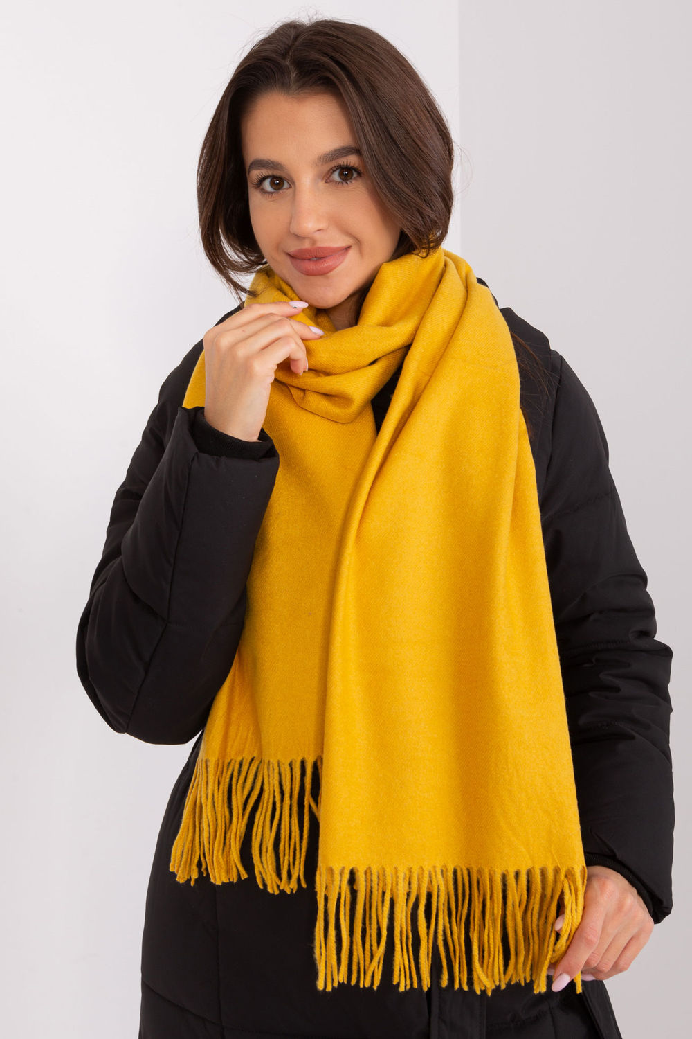  Shawl model 187614 AT  yellow