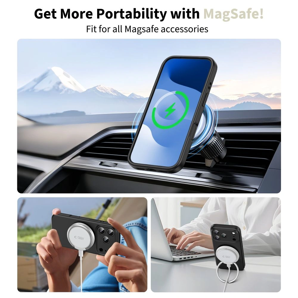 Etui Tech-Protect Silicone MagSafe do Apple iPhone 17 Pro Max Czarny