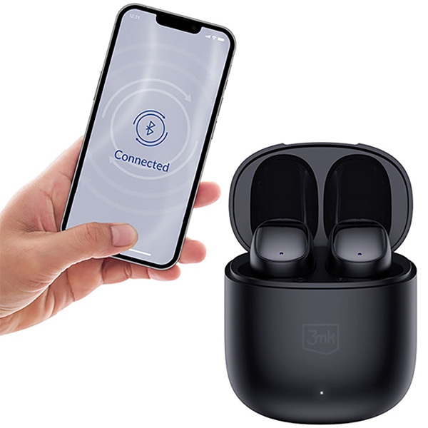 3MK FlowBuds TWS Earphones Bluetooth 5.3 black