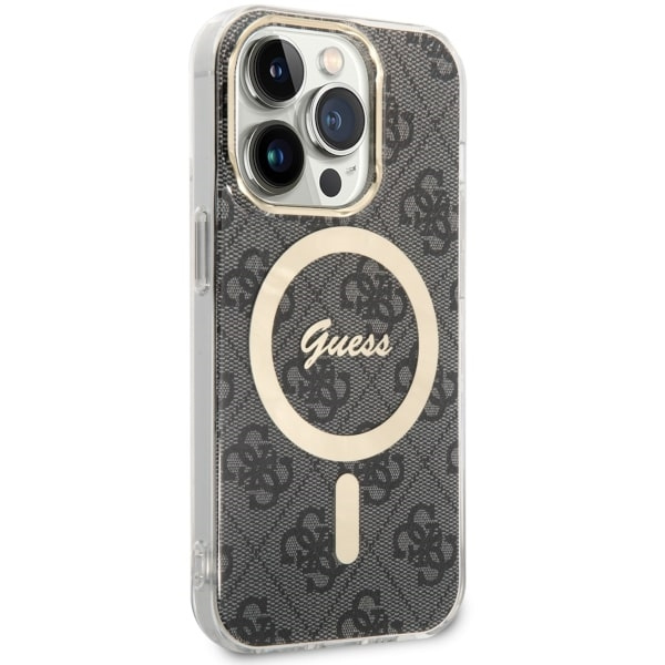 Guess GUHMP14LH4STK Apple iPhone 14 Pro black hardcase 4G MagSafe