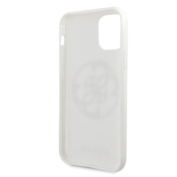 Guess GUHCN65TPUWHGLG iPhone 11 Pro Max white hard case Glitter 4G Circle Logo