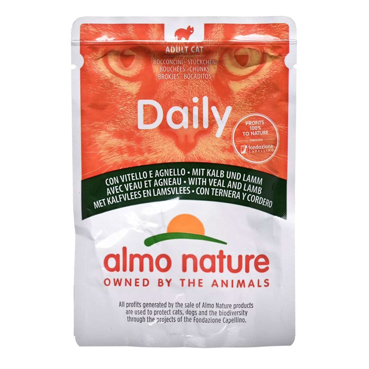 Cat food Almo Nature Nature Daily Veal Lamb