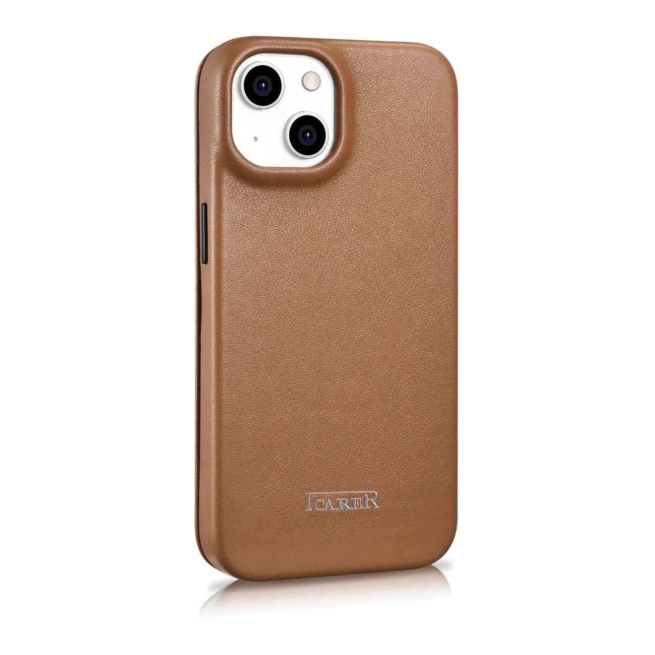 iCarer CE Premium Leather Folio MagSafe Apple iPhone 14 brown