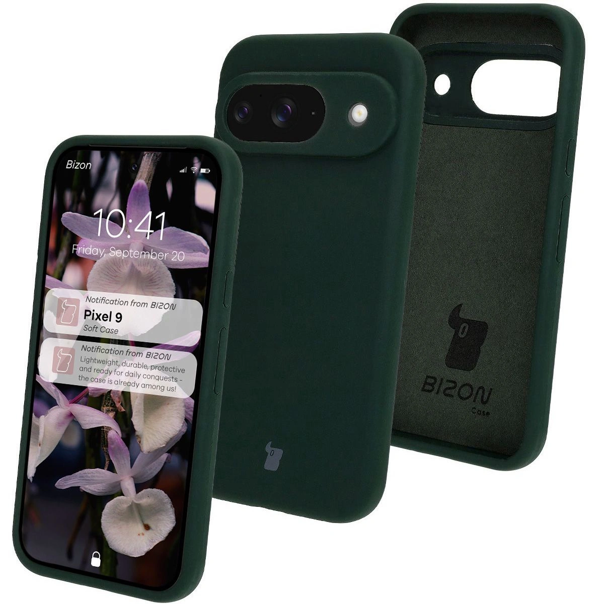 Bizon Soft Case Google Pixel 9 dark green