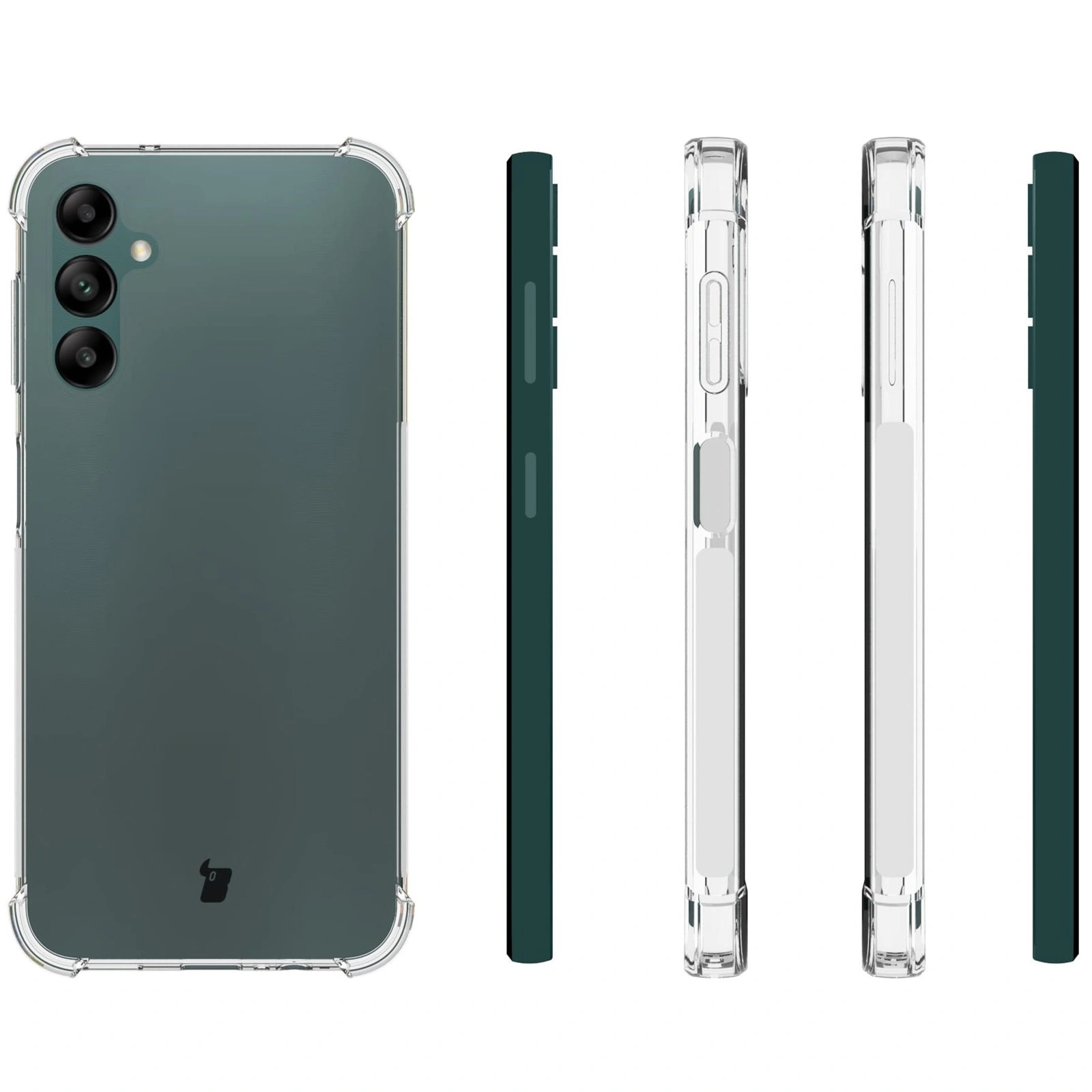Bizon Case Clear Pack case + 2x screen glass + lens glass Samsung Galaxy A14 4G/5G clear