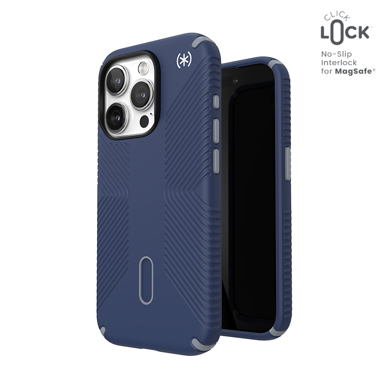 Speck Presidio2 Grip ClickLock & MagSafe Apple iPhone 15 Pro (Coastal Blue/Dust Grey)