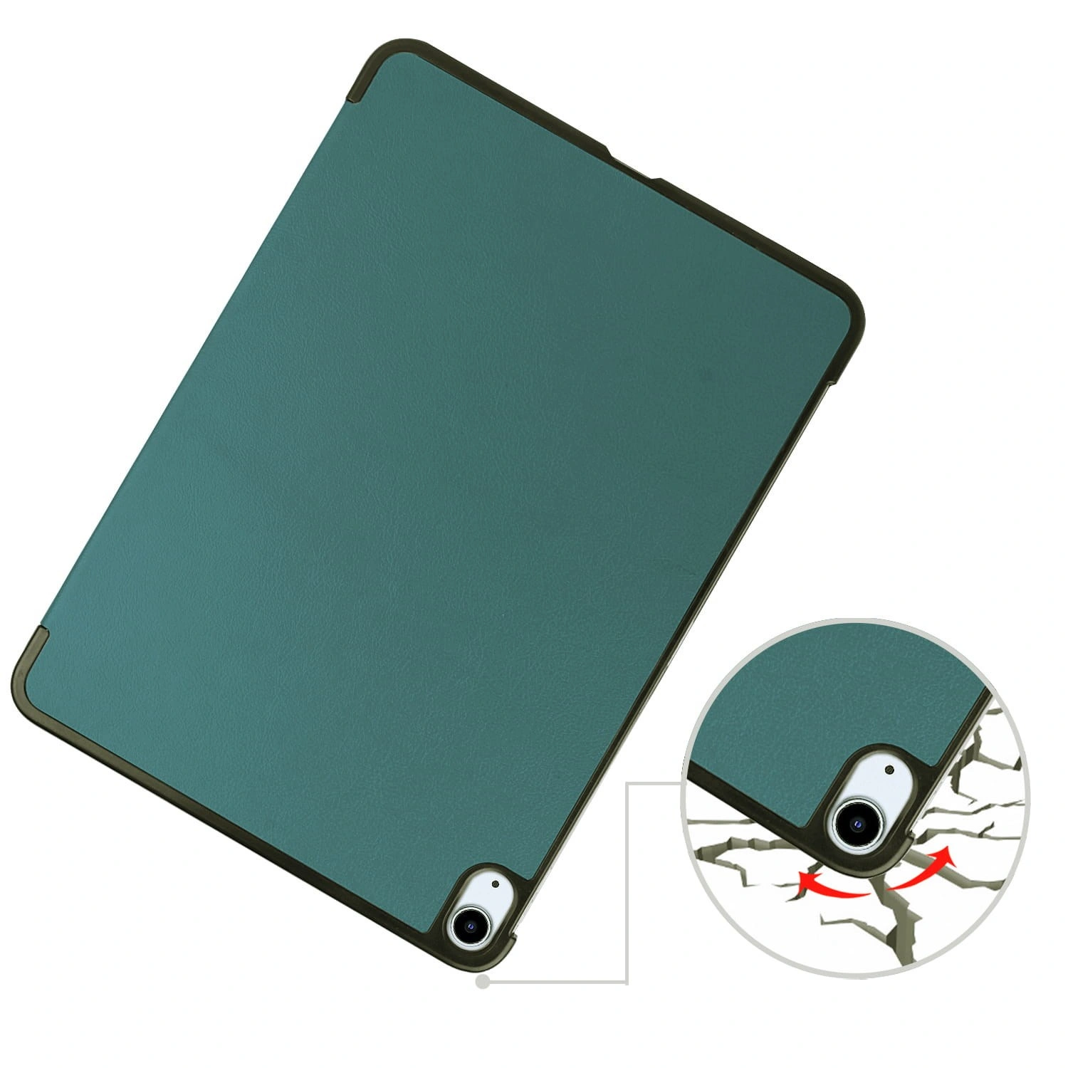 Bizon Case Tab Croc Apple iPad Air 6 10.9" 2024 / iPad Air 5 10.9 2022 / Air 4 10.9 2020 dark green