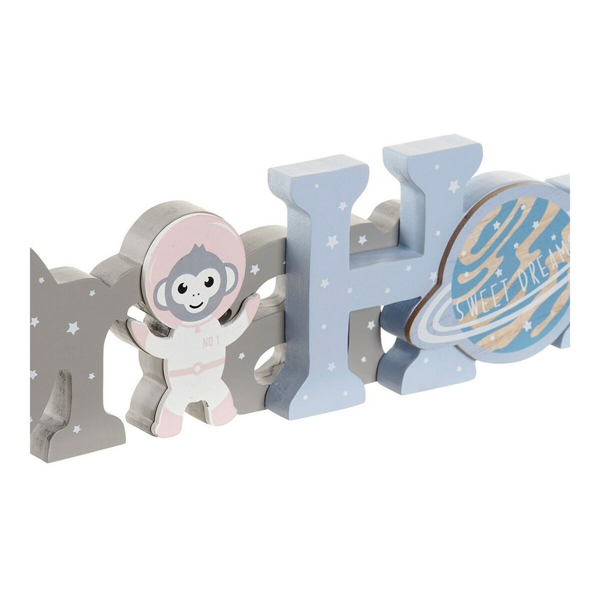 Decorative Figure DKD Home Decor Astro Monkey 29,5 x 3 x 9 cm Natural (2 Units)