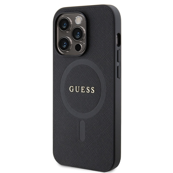Guess GUHMP14LPSAHMCK Apple iPhone 14 Pro hardcase Saffiano MagSafe black