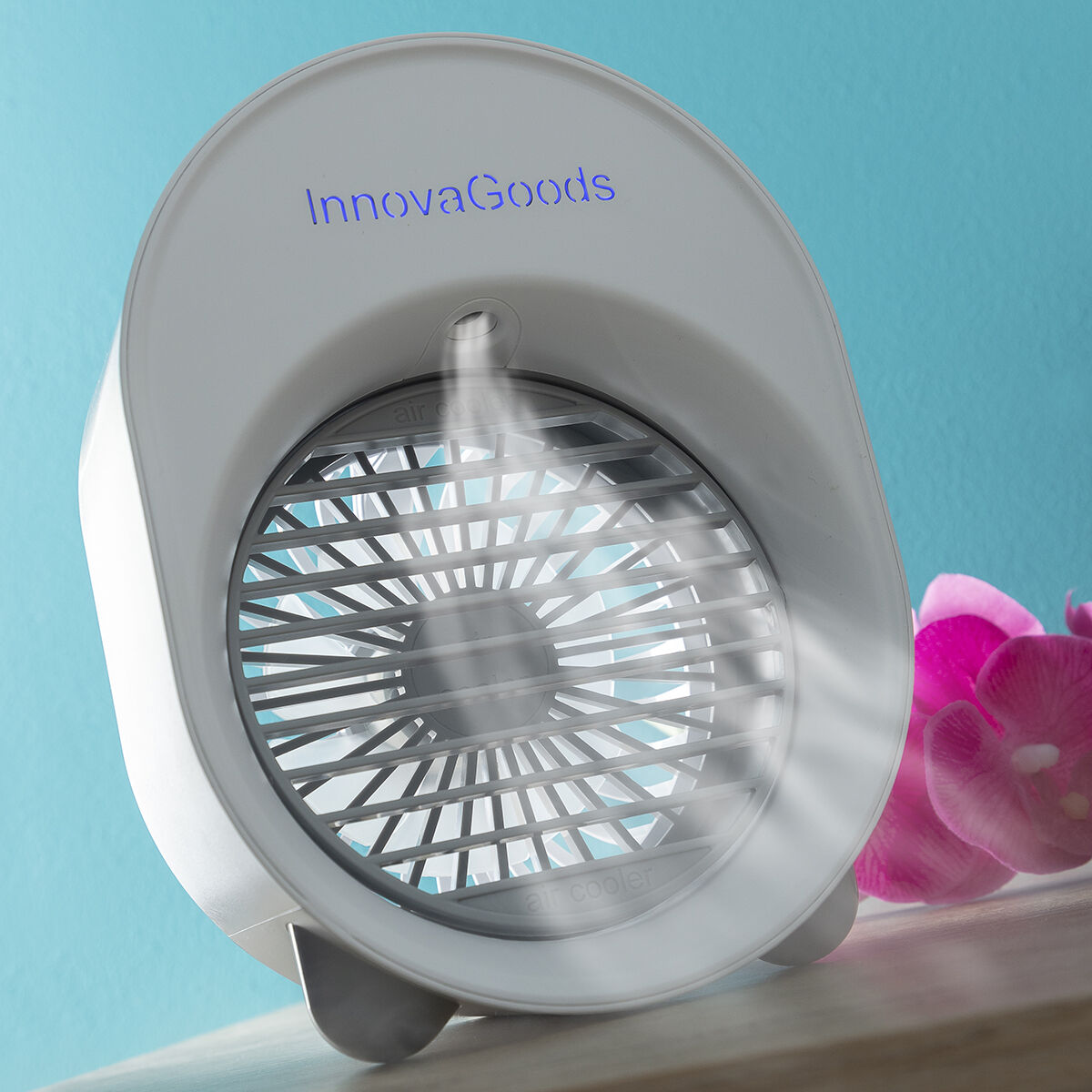 Mini Ultrasound Air Cooler-Humidifier with LED Koolizer InnovaGoods Mini Ultrasound Air Cooler-Humidifier with LED Koolizer InnovaGoods
