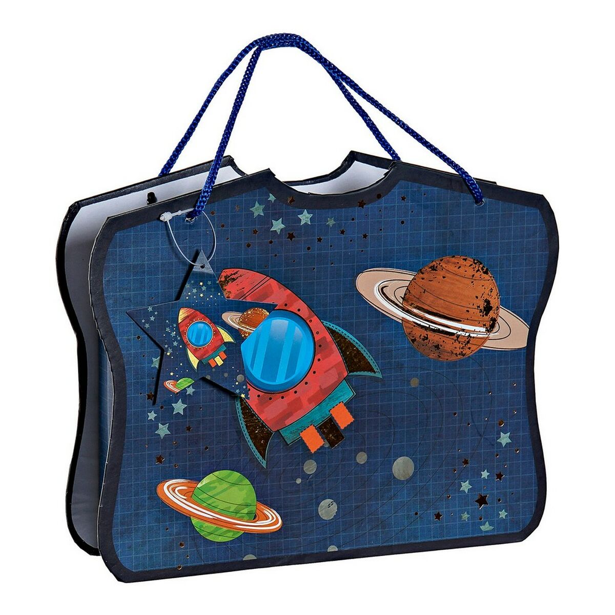 Diary with accessories DKD Home Decor 23 x 5 x 18,3 cm Blue