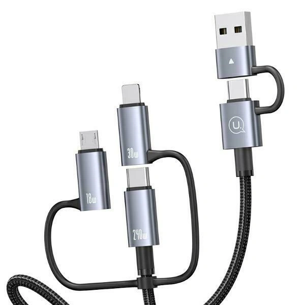 Kabel 6w1 USAMS Data Cable Digital Display Aluminium Alloy Fast charging 240W 1.2m