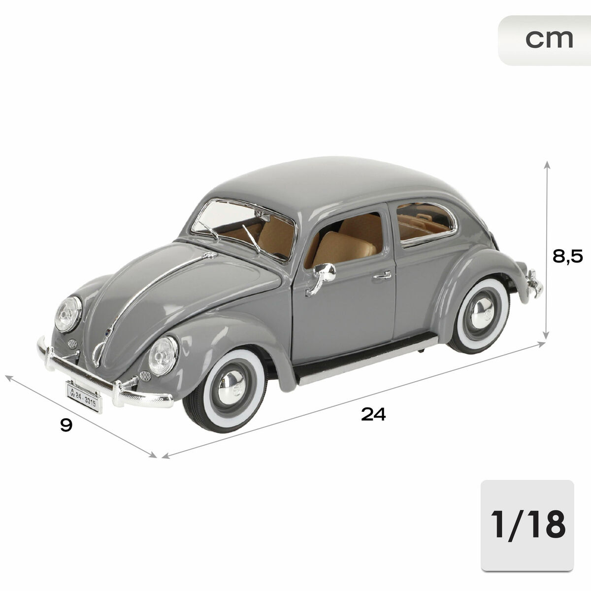 Car Bburago GT-Volkswagen Kafer Beetle (1955) 1:18