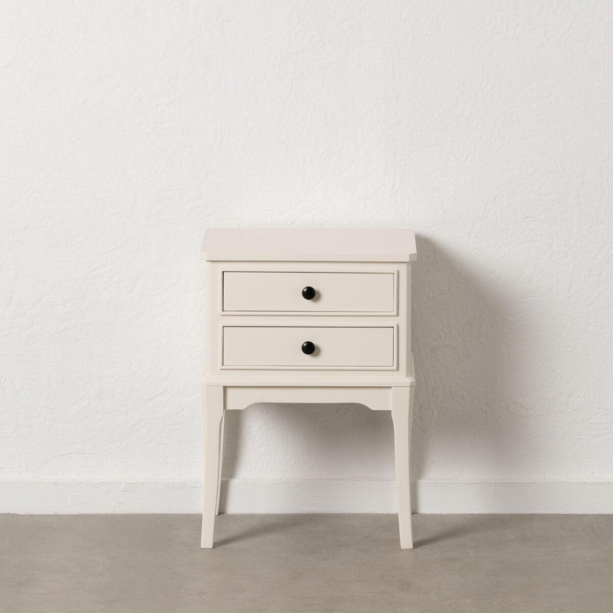 Nightstand White Pine MDF Wood 43 X 33 X 60 CM