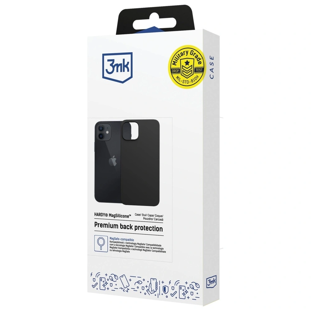 Etui 3MK Hardy MagSilicone do Apple iPhone 12 czarny