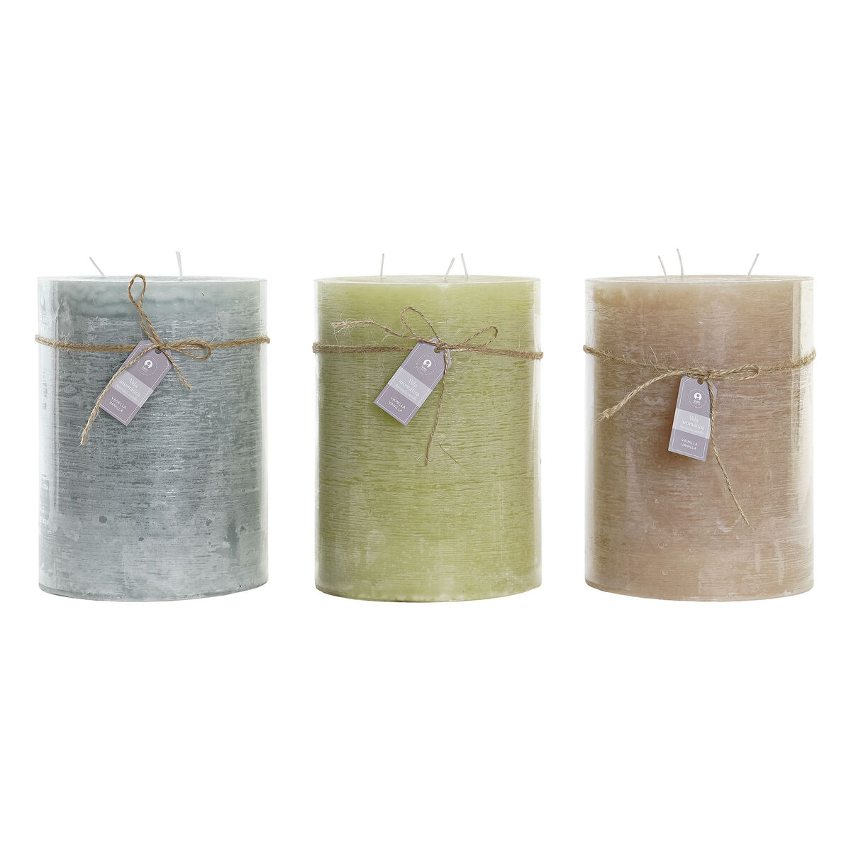 Candle DKD Home Decor Vanilla Wax (3) (3 Pieces)