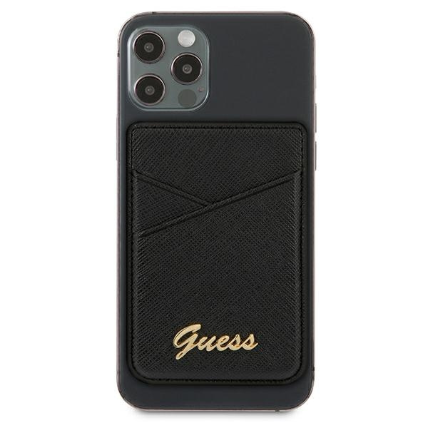 Guess Wallet Card Slot GUWMSSASLBK MagSafe Saffiano black