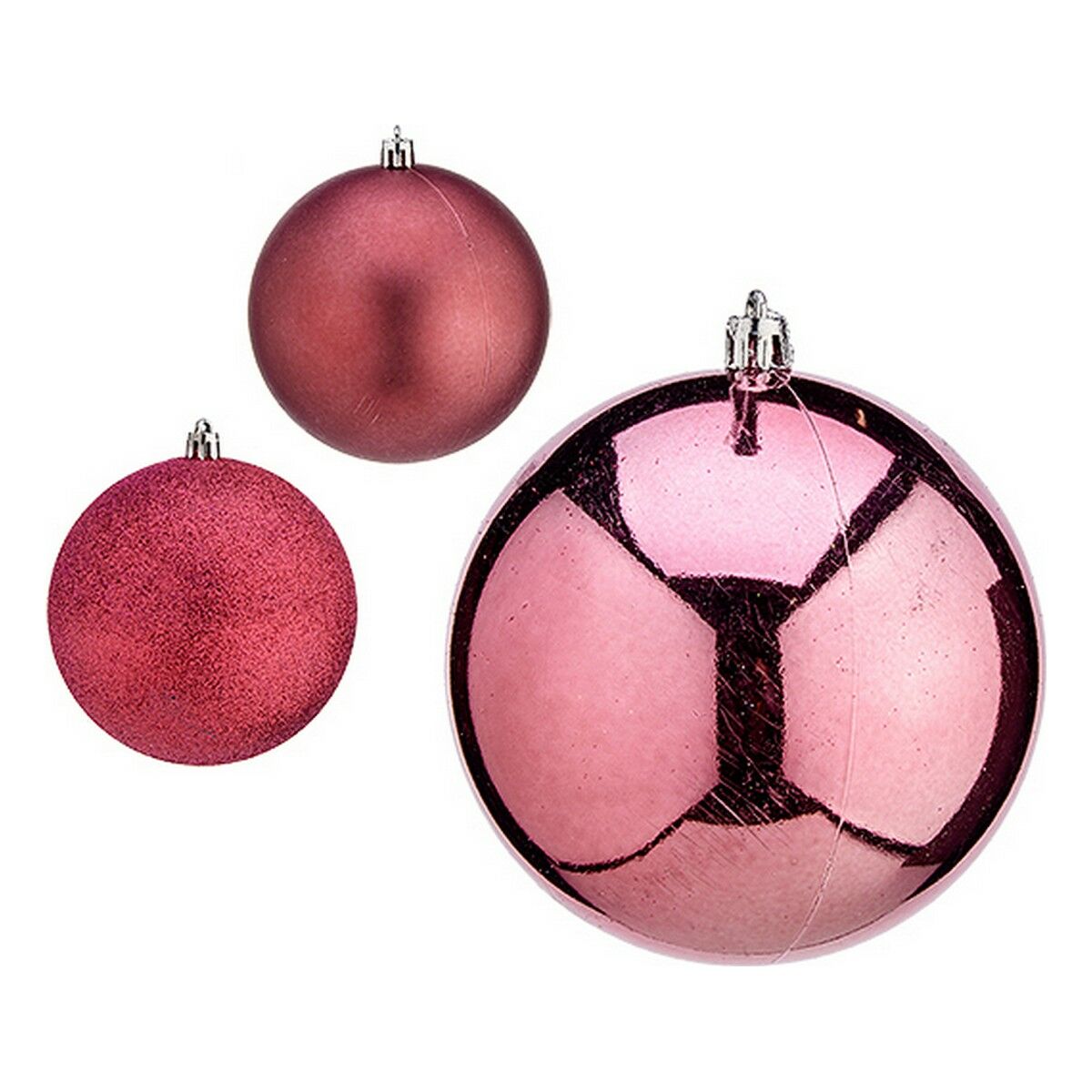 Christmas Baubles Ø 10 cm Pink Plastic 10 x 11 x 10 cm