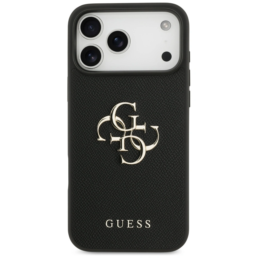 Etui Guess Grained Big 4G & Classic Logo do Apple iPhone 17 Pro Max czarny