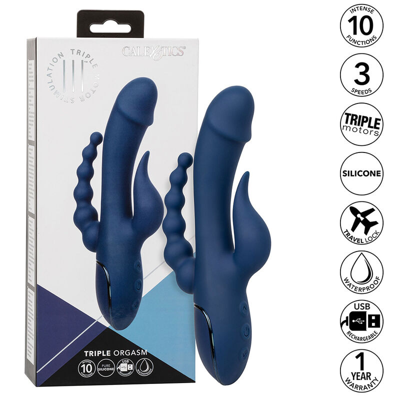 CALIFORNIA EXOTICS - VIBRATOR TRIPLE ORGASM BLUE