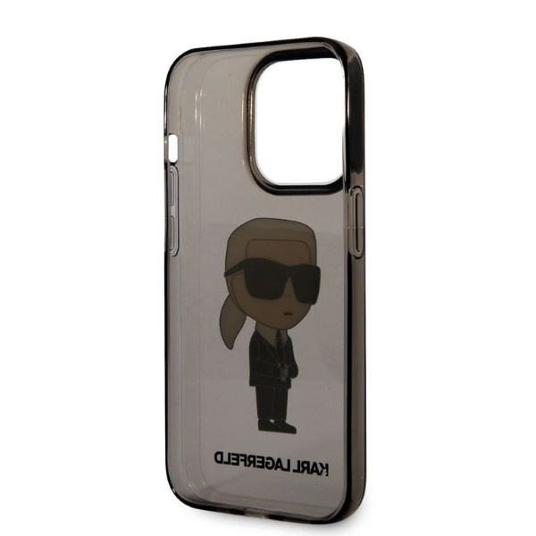 Karl Lagerfeld KLHCP14LHNIKTCK Apple iPhone 14 Pro black hardcase Ikonik Karl Lagerfeld