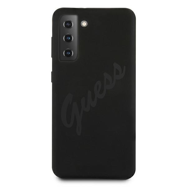Guess GUHCS21MLSVSBK Samsung Galaxy S21+ Plus black hardcase Script Vintage