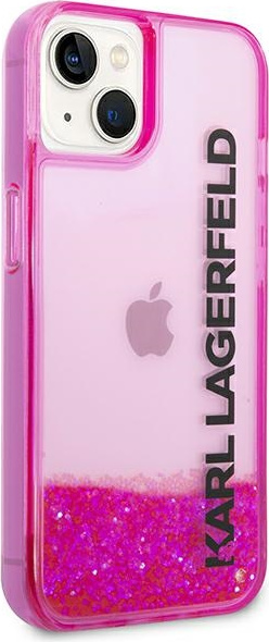 Karl Lagerfeld KLHCP14MLCKVF Apple iPhone 14 Plus pink hardcase Liquid Glitter Elong