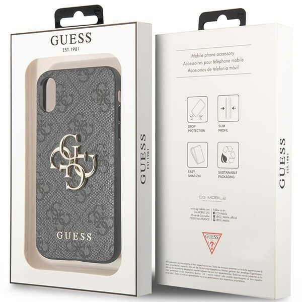 Guess GUHCPX4GMGGR Apple iPhone XS/X grey hardcase 4G Big Metal Logo