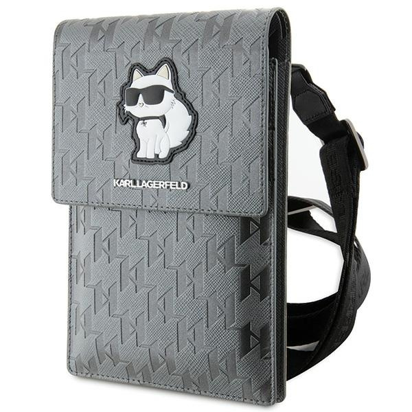 Karl Lagerfeld KLWBSAKHPCG Saffiano Monogram Choupette silver