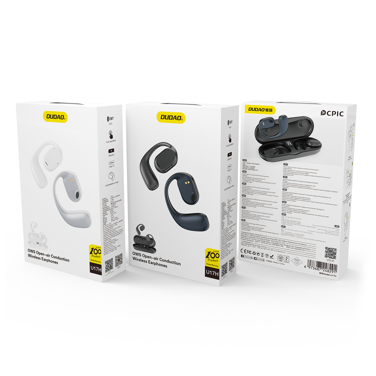 Dudao U17H Hi-Fi Bluetooth 5.3 wireless headphones white