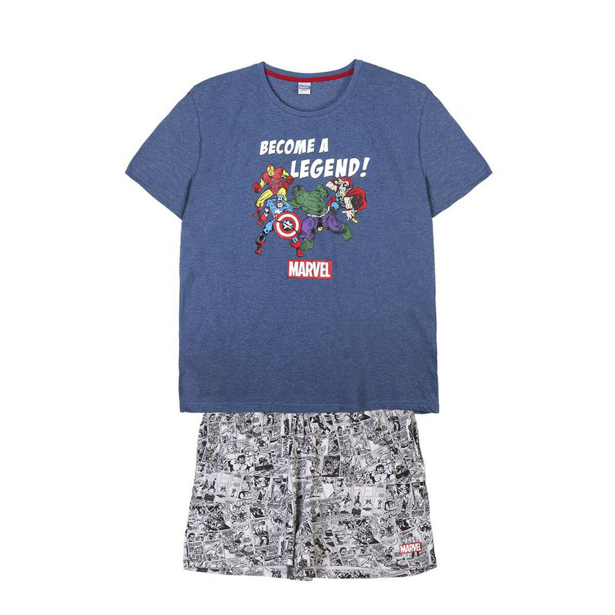 Pyjama Marvel Men Grey