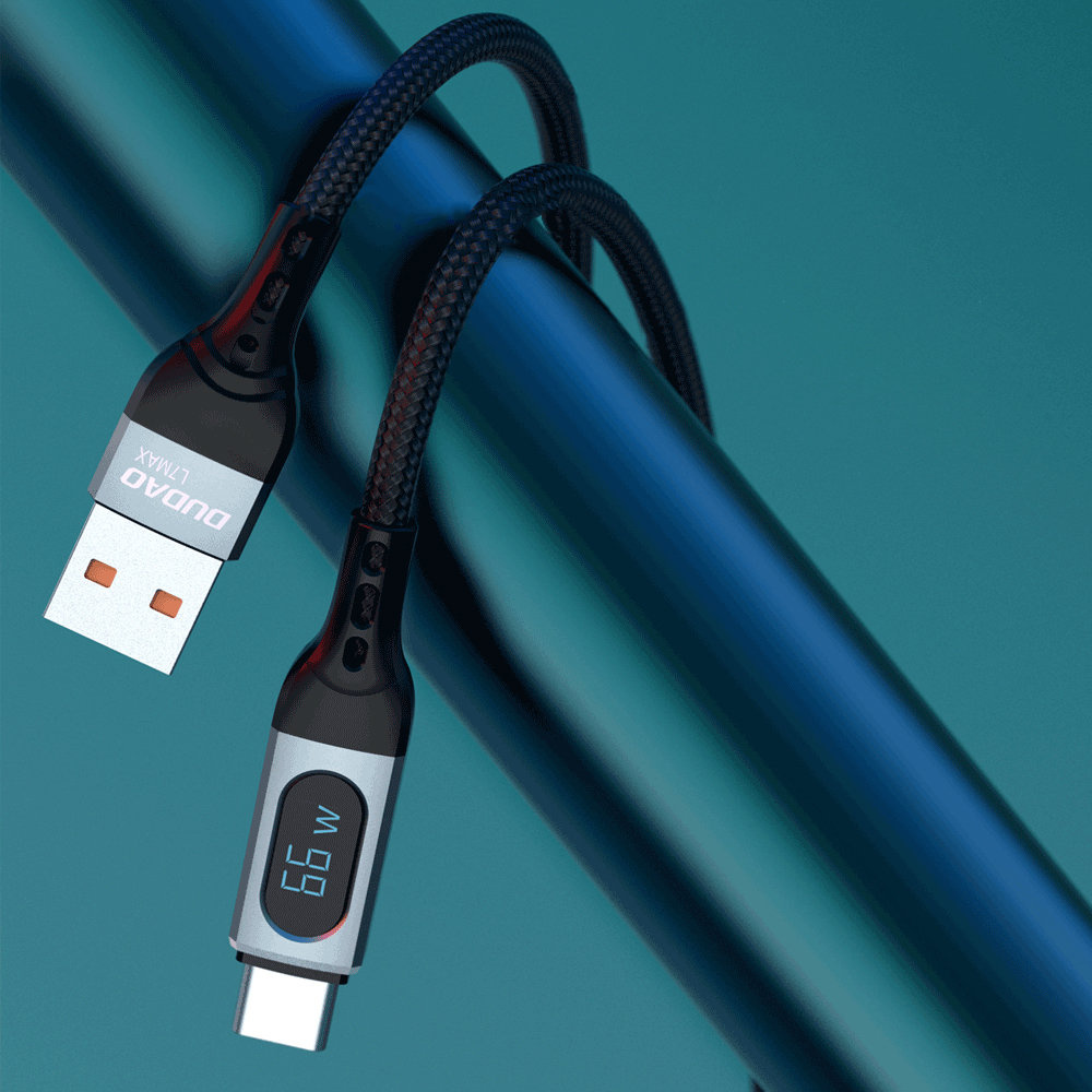 Dudao USB cable - USB Type C fast charging PD 66W black (L7Max)