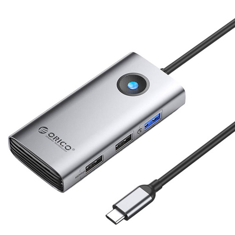 Orico Docking Station HUB 5in1 USB-C, HDMI, 2xUSB (gray)
