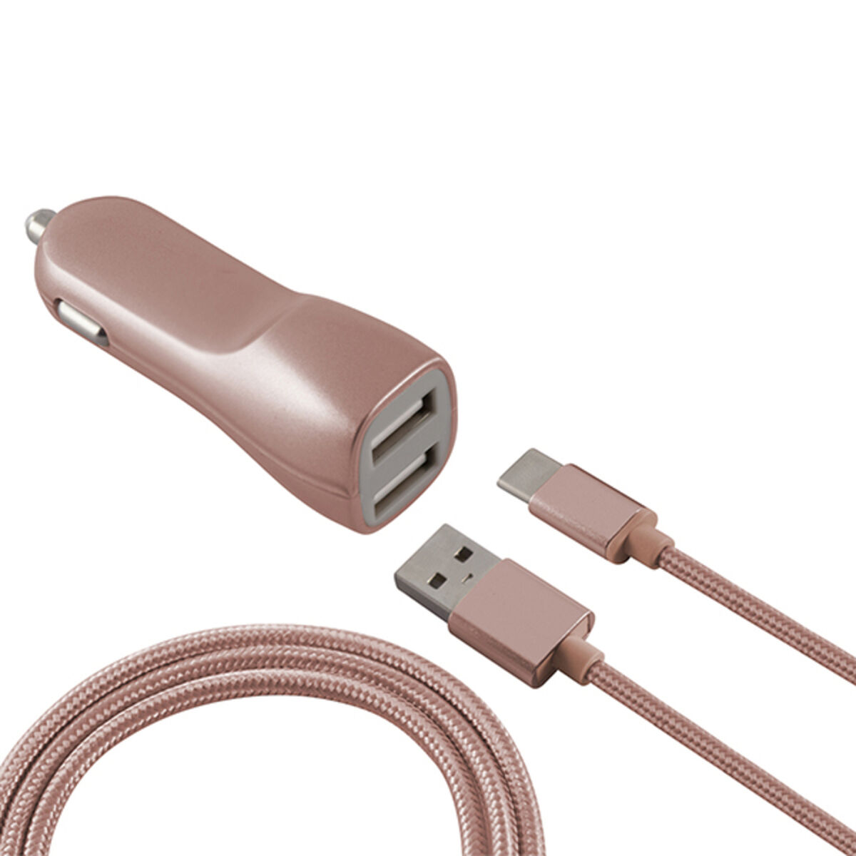 Car Charger KSIX USB Metallic