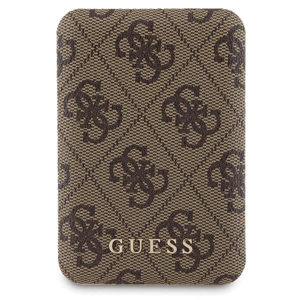 Guess GUBPM5P15S4GEMGW Apple iPhone 15 hardcase + Powerbank 5000mAh MagSafe 4G Metal Logo brown