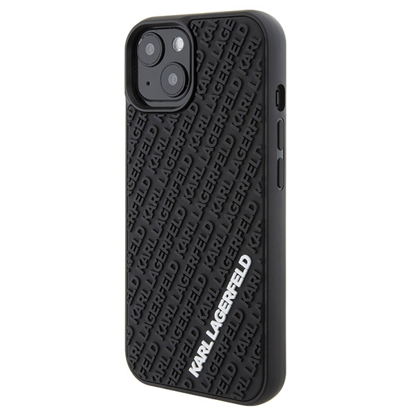 Karl Lagerfeld KLHCP15S3DMKRLK Apple iPhone 15 hardcase 3D Rubber Multi Logo black
