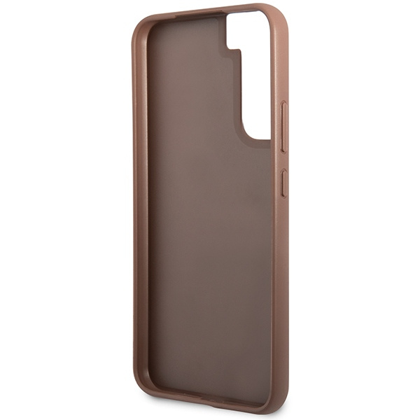 Guess GUHCS23SG4GFBR Samsung Galaxy S23 brown hard case 4G Metal Gold Logo