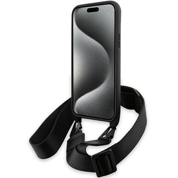BMW BMHCP15S23PSCCK Apple iPhone 15 / 14 / 13 hardcase M Edition Carbon Stripe & Strap black