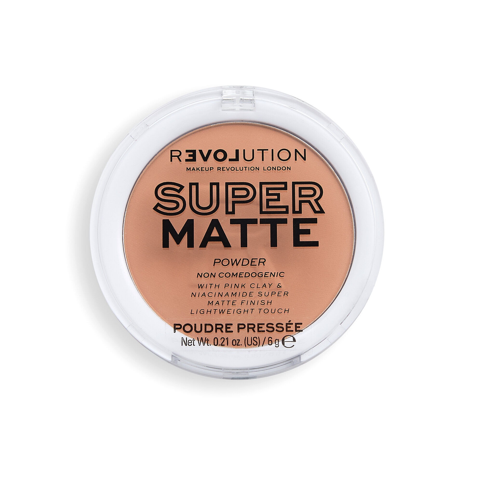 Makeup Revolution Super Matte Pressed Powder Puder matujący - Warm Beige 6g